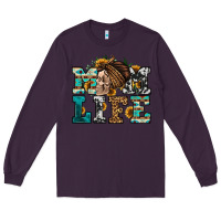 Plum western momlife skull with bandana Long Sleeve Tee - Jasminsmagicworld