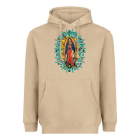 Mushroom Our Lady Of Guadalupe Gemstone Sunflowers Heavyweight Hoodie - FaDigitalArtStudio