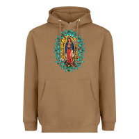 Toasted Coconut Our Lady Of Guadalupe Gemstone Sunflowers Heavyweight Hoodie - FaDigitalArtStudio