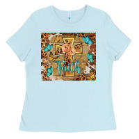 Baby Blue faith cross Ladies Tee - BarkalooDesign