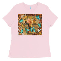 Bubblegum Pink faith cross Ladies Tee - BarkalooDesign