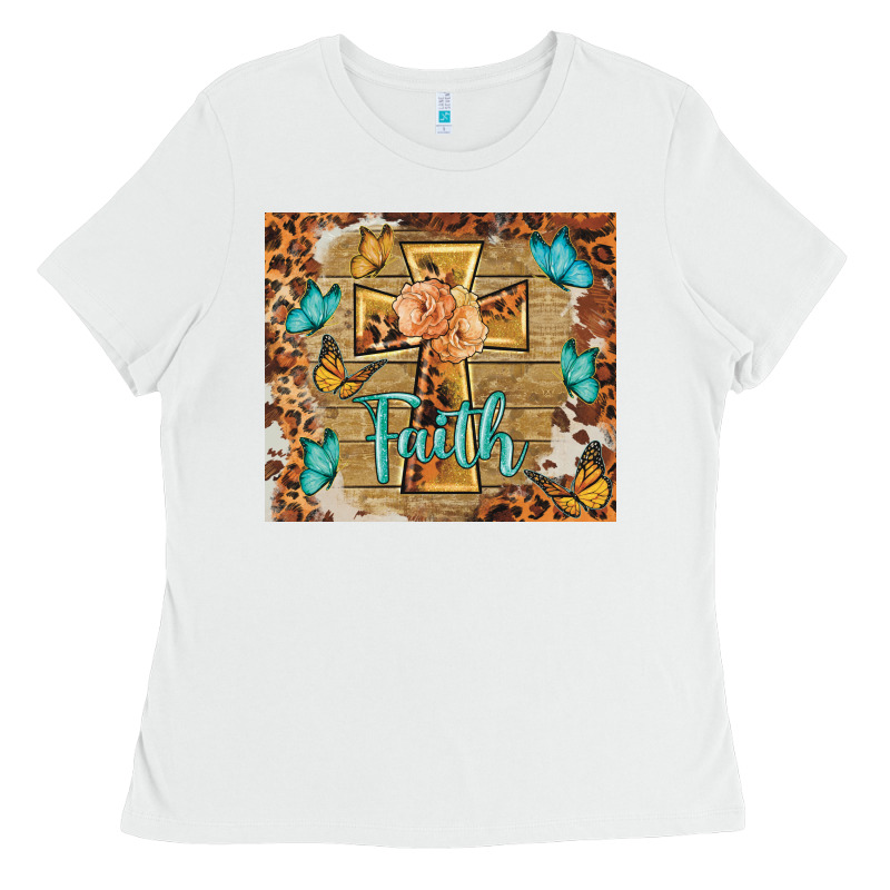 Faith Cross Ladies Tee by BarkalooDesign | Teevron