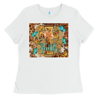 White faith cross Ladies Tee - BarkalooDesign