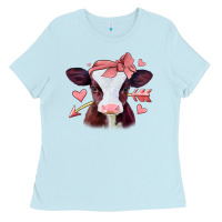 Baby Blue valentines day baby calf Ladies Tee - Jasminsmagicworld