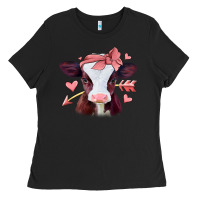 Black valentines day baby calf Ladies Tee - Jasminsmagicworld