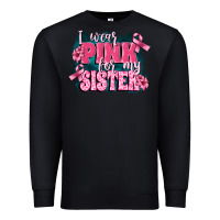 Black i wear pink for my sister Premium Sweatshirt - FaDigitalArtStudio