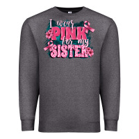 Charcoal Heather i wear pink for my sister Premium Sweatshirt - FaDigitalArtStudio