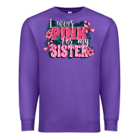 Purple i wear pink for my sister Premium Sweatshirt - FaDigitalArtStudio