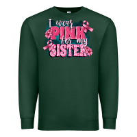 Sports Green i wear pink for my sister Premium Sweatshirt - FaDigitalArtStudio