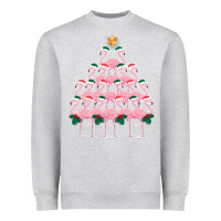 Heather Grey Christmas Tree Flamingo Heavyweight Sweatshirt - Bettercallsaul