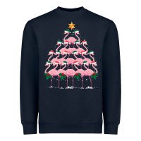 Navy Christmas Tree Flamingo Heavyweight Sweatshirt - Bettercallsaul