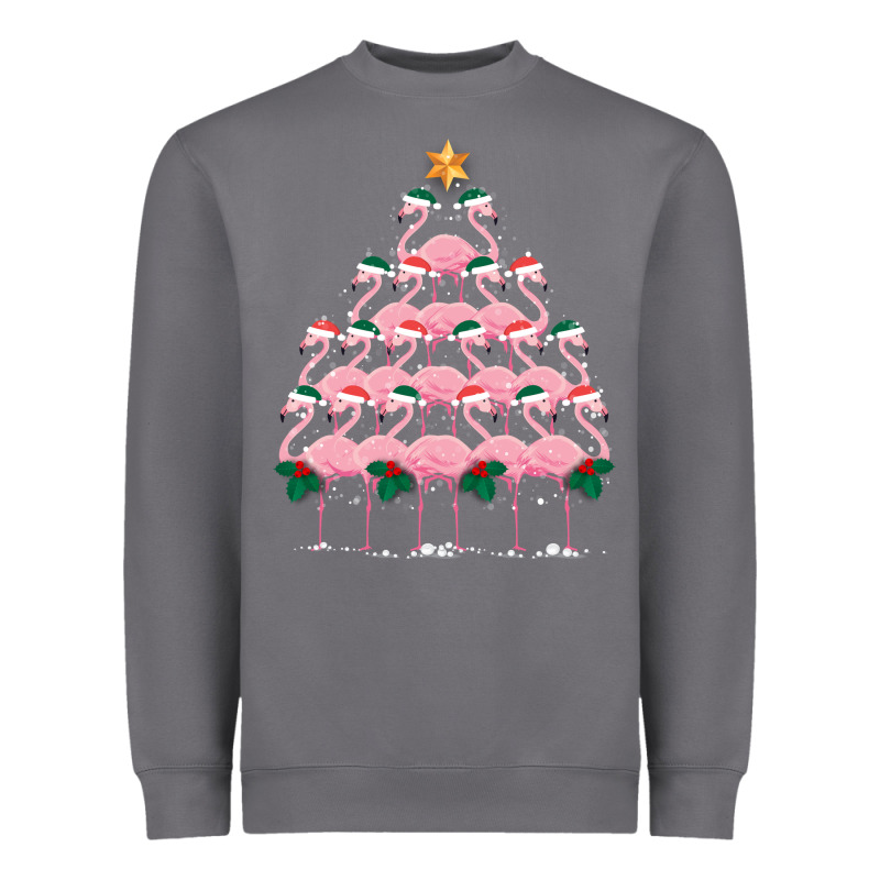 Christmas Tree Flamingo Heavyweight Sweatshirt by Bettercallsaul | Teevron