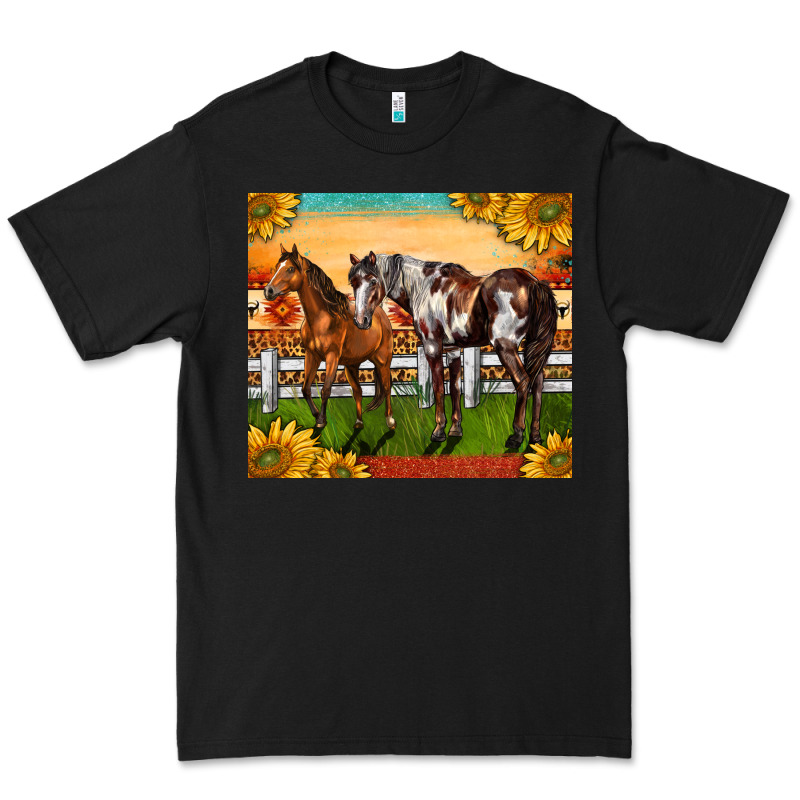 Western Ranch Horses Premium Tee by LillyAllenDesigns | Teevron