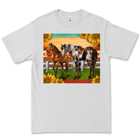 Dove Grey Western Ranch Horses Premium Tee - LillyAllenDesigns