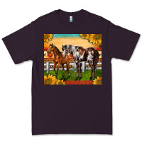 Plum Western Ranch Horses Premium Tee - LillyAllenDesigns