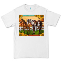 White Western Ranch Horses Premium Tee - LillyAllenDesigns