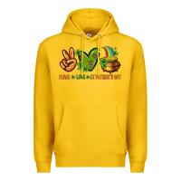 Lemon Peace Love St. Patrick's Day Premium Hoodie - HowdyJamesFarm