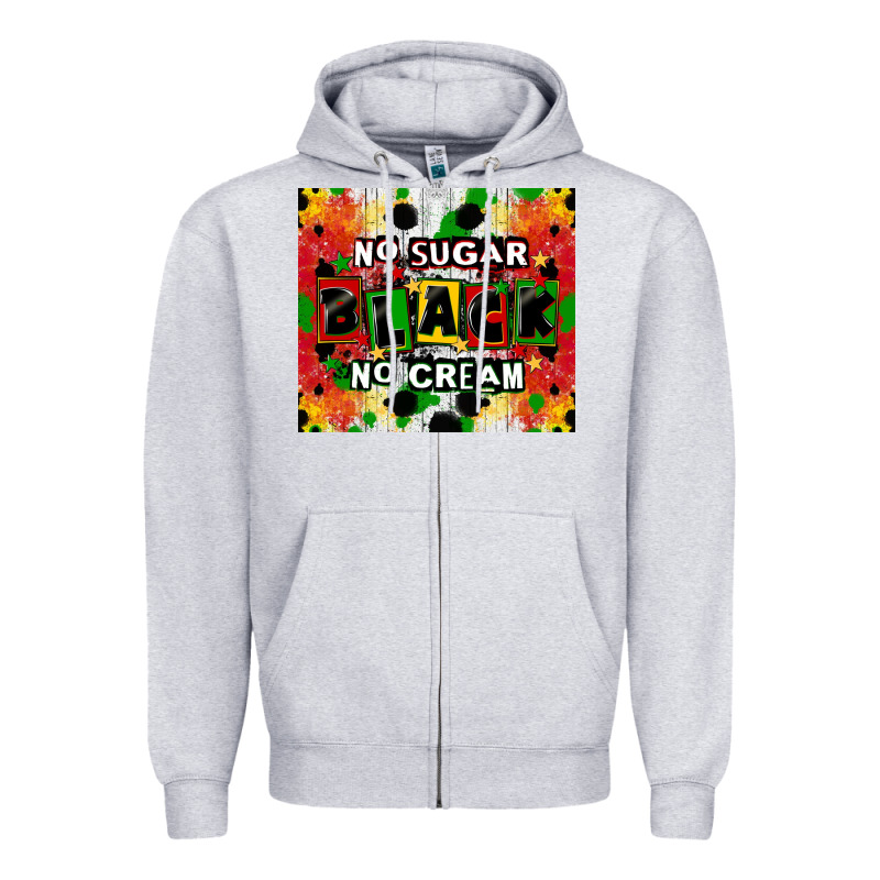 No Sugar No Cream Black Tumbler Zipper Hoodie by CowGirlArtShop | Teevron