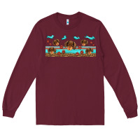 Burgundy dachshund wiener dog Long Sleeve Tee - Jasminsmagicworld