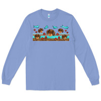 Colony Blue dachshund wiener dog Long Sleeve Tee - Jasminsmagicworld