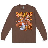 Chestnut orange galaxy sneaker girl afro woman Long Sleeve Tee - RanaPortraitStore