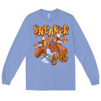 Colony Blue orange galaxy sneaker girl afro woman Long Sleeve Tee - RanaPortraitStore