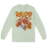 Matcha orange galaxy sneaker girl afro woman Long Sleeve Tee - RanaPortraitStore