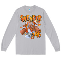 Moon Dust orange galaxy sneaker girl afro woman Long Sleeve Tee - RanaPortraitStore