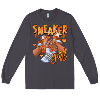 Smoke orange galaxy sneaker girl afro woman Long Sleeve Tee - RanaPortraitStore