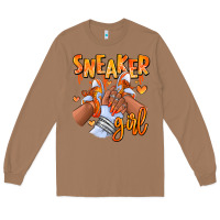 Toasted Coconut orange galaxy sneaker girl afro woman Long Sleeve Tee - RanaPortraitStore