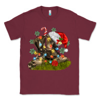 Burgundy Christmas soldier veteran boots Classic Tee - MaliasSmallBusiness