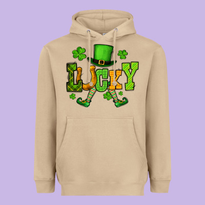 St. Patrick's Lucky Leprechaun Heavyweight Hoodie Designed By Oliviacreatesart