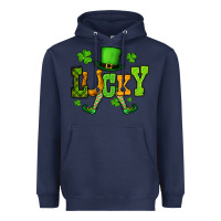 Navy St. Patrick's lucky leprechaun Heavyweight Hoodie - OliviaCreatesArt