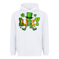 White St. Patrick's lucky leprechaun Heavyweight Hoodie - OliviaCreatesArt