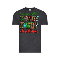 Vintage Black Have yourself a rowdy howdy Christmas Vintage Tee - NancyCooperArtShop