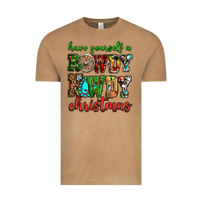 Have Yourself A Rowdy Howdy Christmas Vintage Tee by NancyCooperArtShop | Teevron