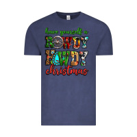 Vintage Denim Have yourself a rowdy howdy Christmas Vintage Tee - NancyCooperArtShop