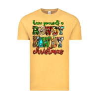 Vintage Mustard Have yourself a rowdy howdy Christmas Vintage Tee - NancyCooperArtShop