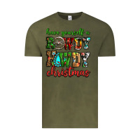 Vintage Olive Have yourself a rowdy howdy Christmas Vintage Tee - NancyCooperArtShop