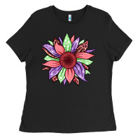 Black easter spring sunflower Ladies Tee - Jasminsmagicworld