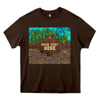 Chocolate Brown preview custom cactus and sunflowers leopard turquoise Heavy Core Tee - Artiststas