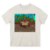 Cream preview custom cactus and sunflowers leopard turquoise Heavy Core Tee - Artiststas