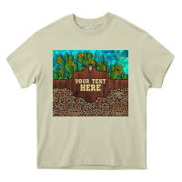 Mossy preview custom cactus and sunflowers leopard turquoise Heavy Core Tee - Artiststas