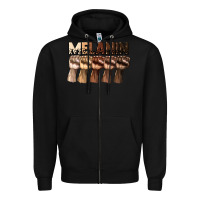 Black melanin juneteenth Zipper Hoodie - CowGirlArtShop
