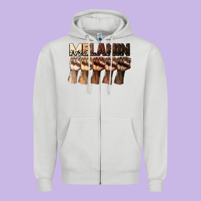 Melanin Juneteenth Zipper Hoodie Designed By Cowgirlartshop