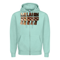 Seafoam melanin juneteenth Zipper Hoodie - CowGirlArtShop