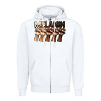 White melanin juneteenth Zipper Hoodie - CowGirlArtShop