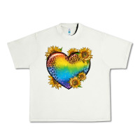 Pistachio Pride Heart And Sunflower Urban Heavy Tee - BundleAndBundleShop