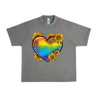 Tornado Pride Heart And Sunflower Urban Heavy Tee - BundleAndBundleShop