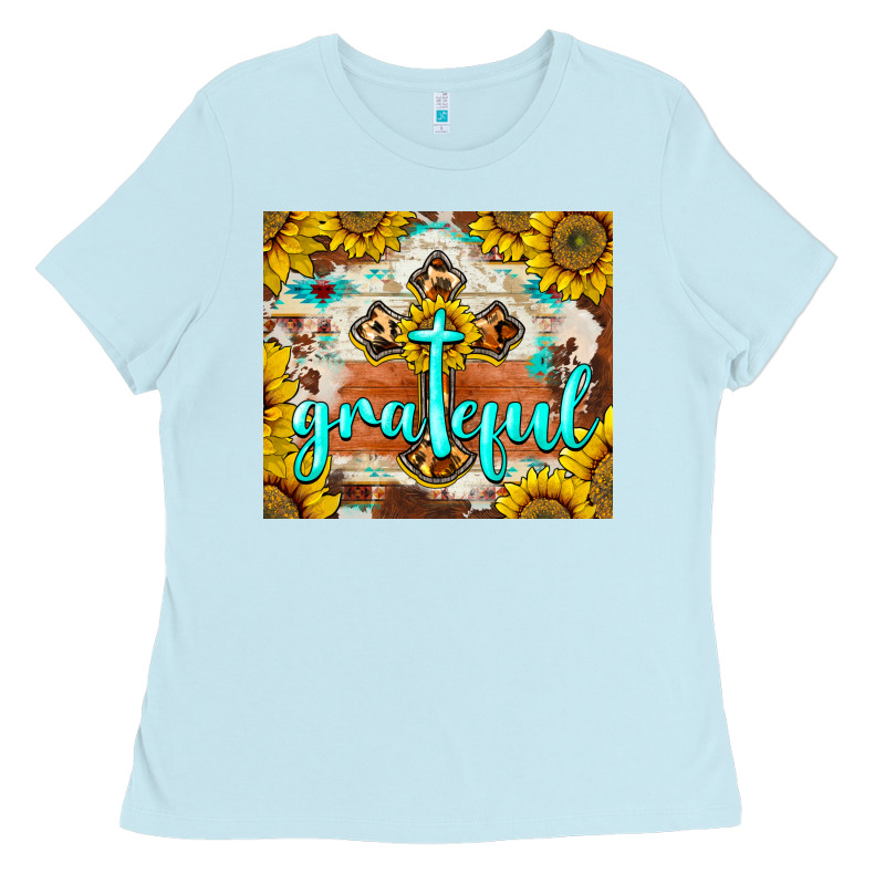 Grateful Cross Ladies Tee by BarkalooDesign | Teevron